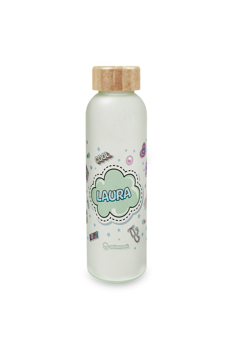 Glass bottle and mug set - Stickers-zoom-