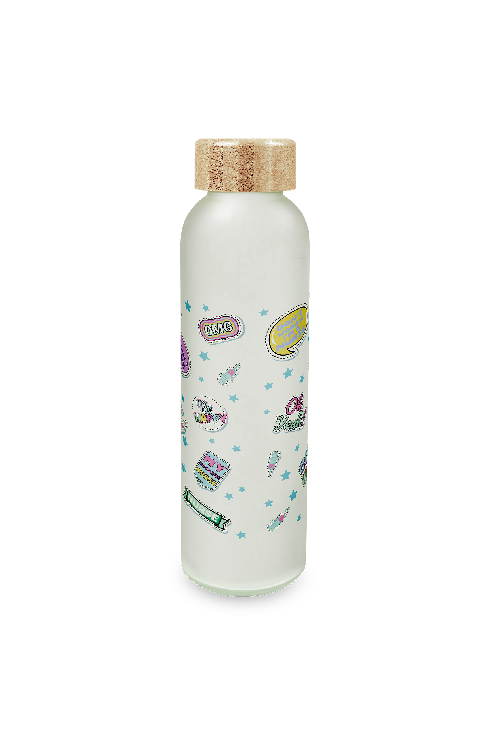 Glass Canister with Bamboo Lid – Stickers Collection-5