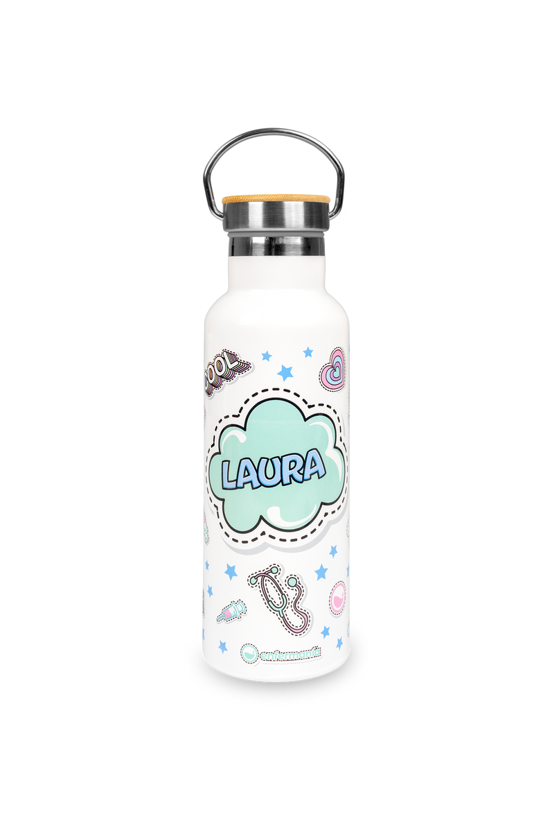 Stainless steel bottle and mug set - Stickers-zoom-