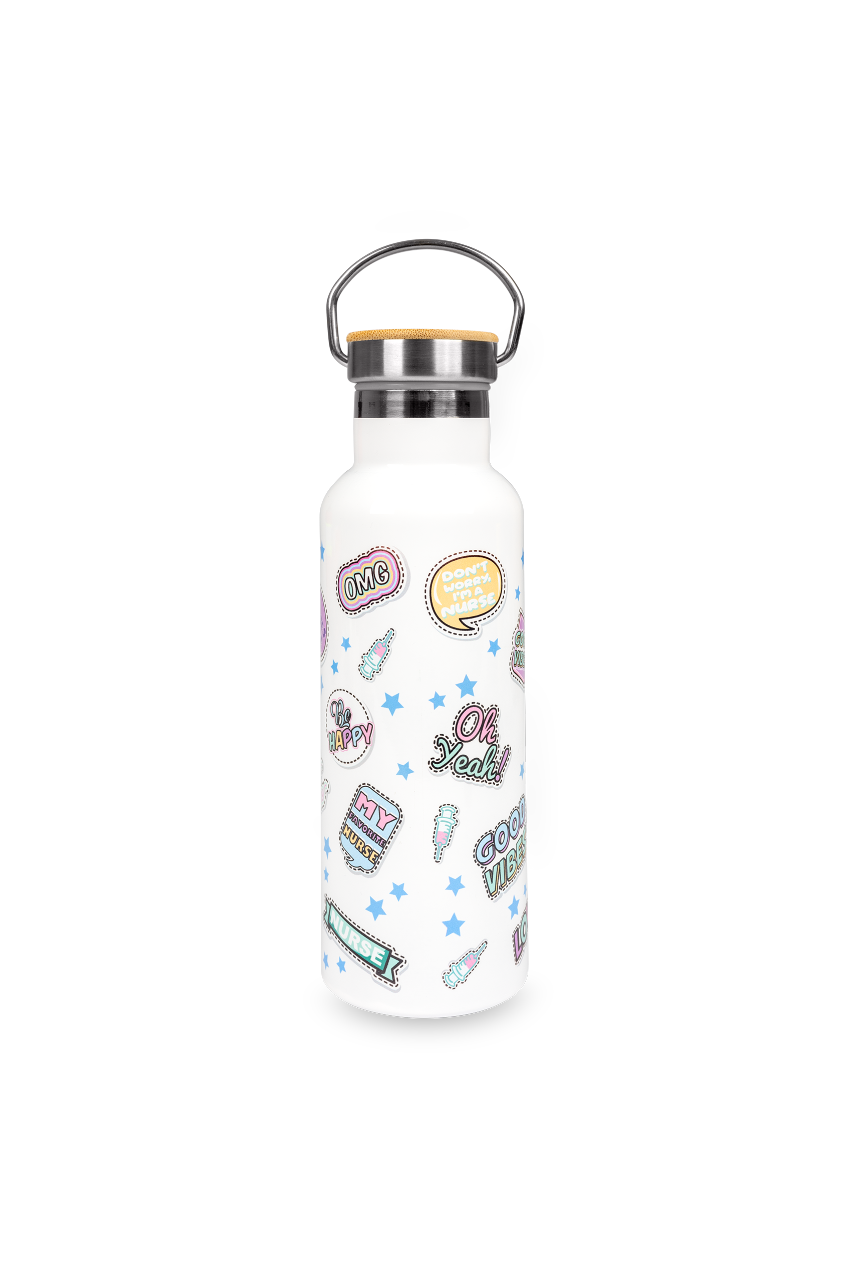 Stainless steel bottle and mug set - Stickers-zoom-4