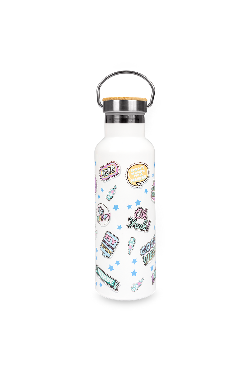 Stainless steel bottle and mug set - Stickers-zoom-