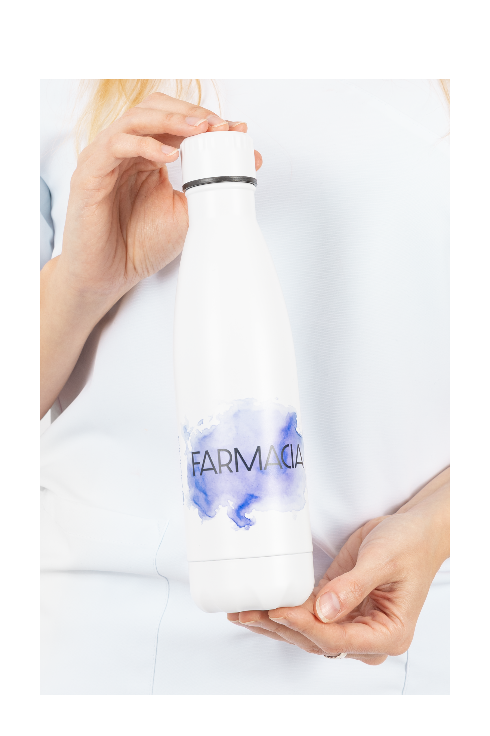 Botella personalizable estampada - Caduceo Farmacia