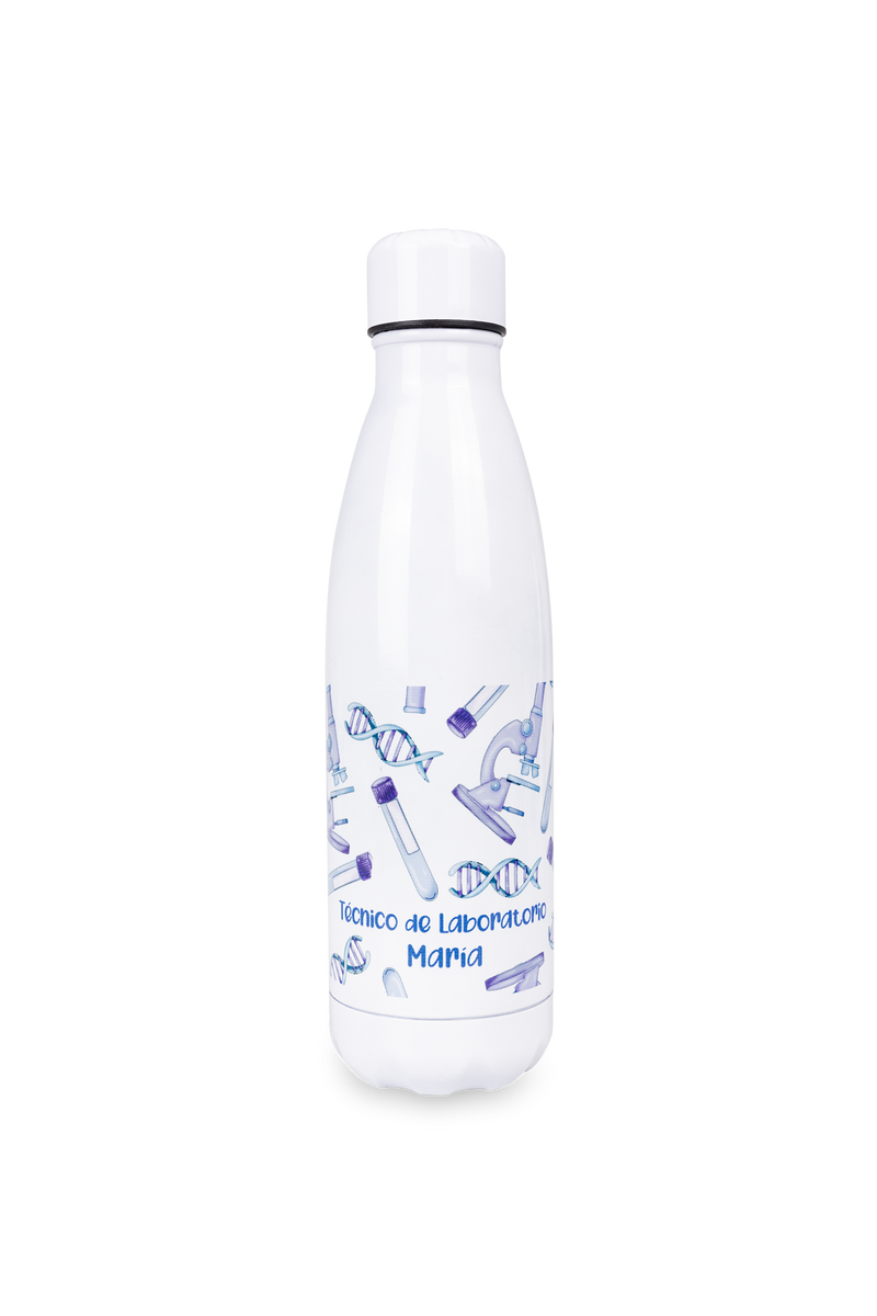 Customizable printed bottle - Lab technician @elartedecuidar-zoom-