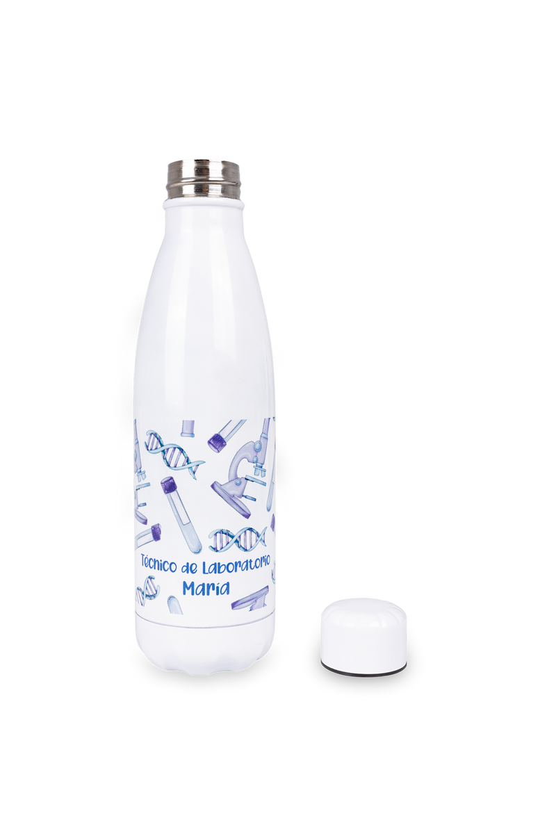 Customizable printed bottle - Lab technician @elartedecuidar-zoom-