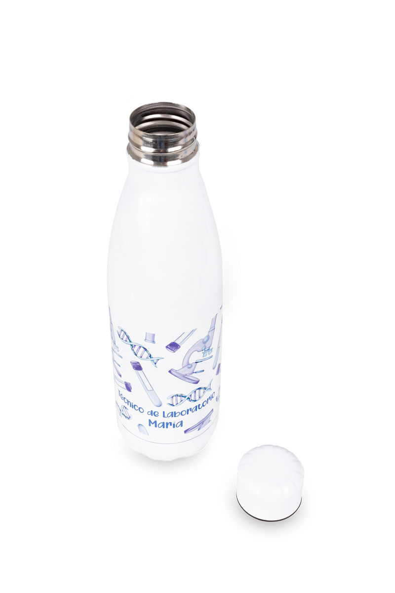 Customizable printed bottle - Lab technician @elartedecuidar-zoom-