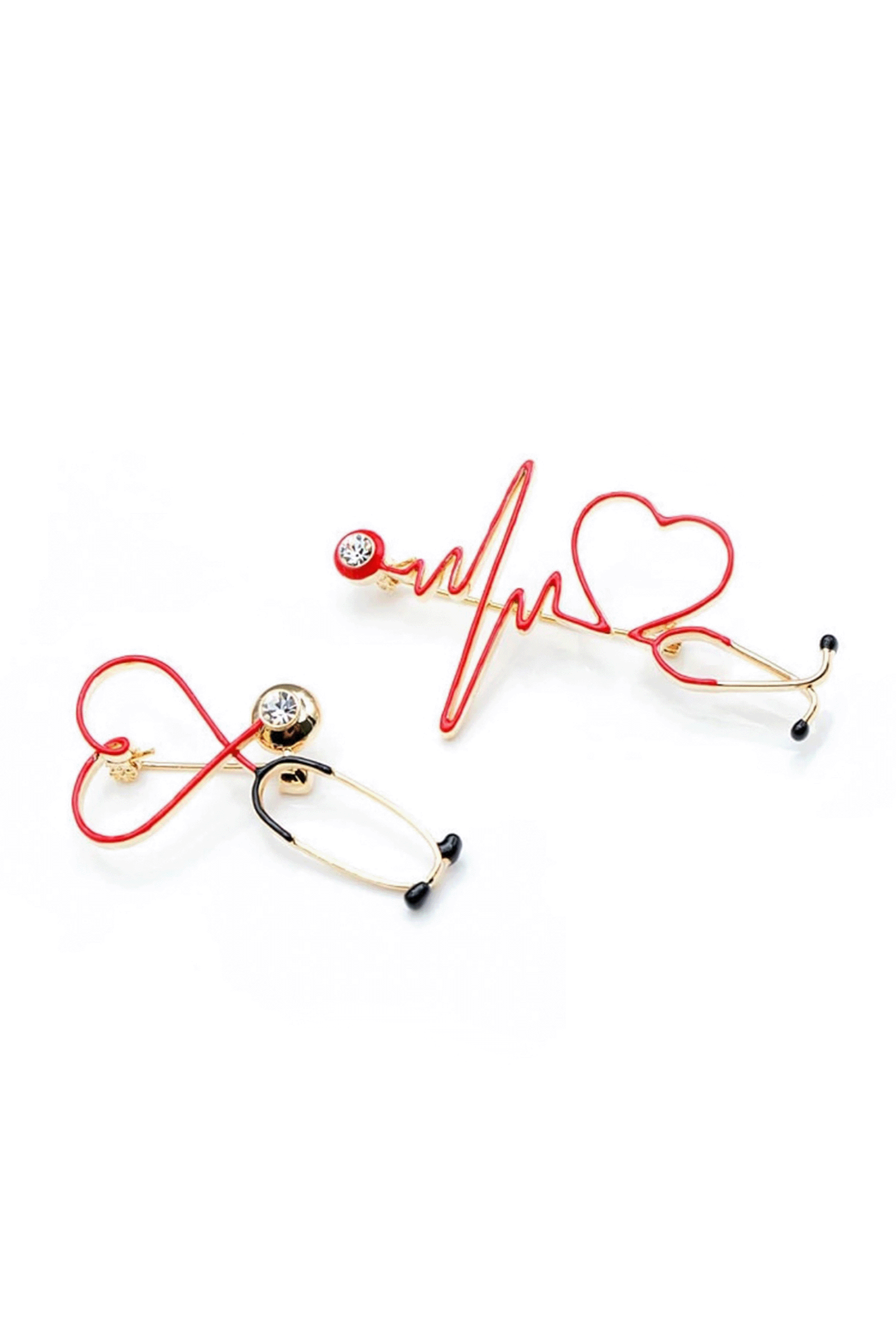 Red electrocardiogram clasp-zoom-5