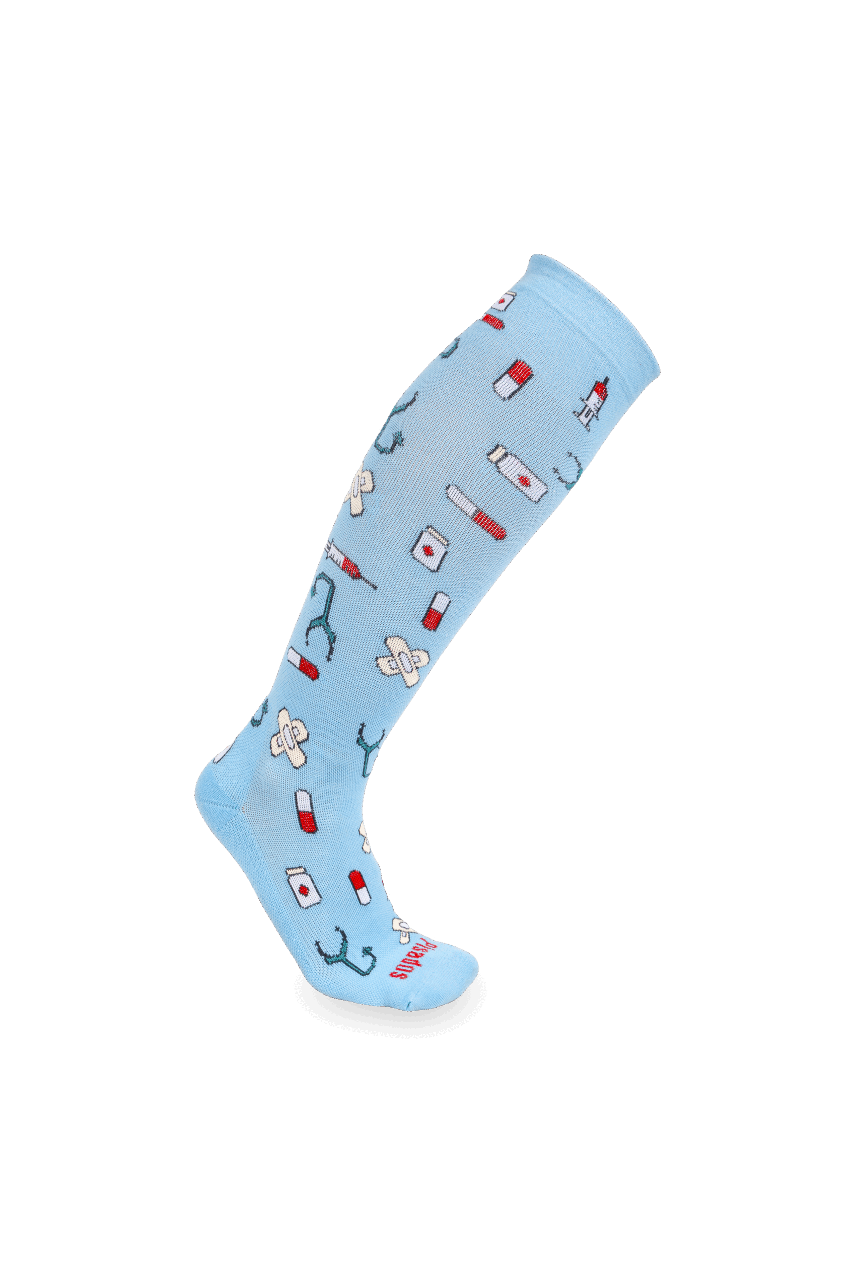 Printed Compression Socks - Blue Healthy Tools-3