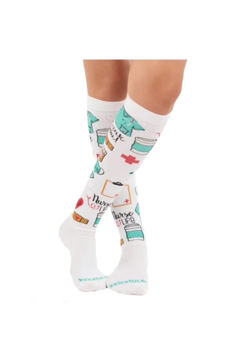 Printed Compression Socks - Nurse Life-zoom-