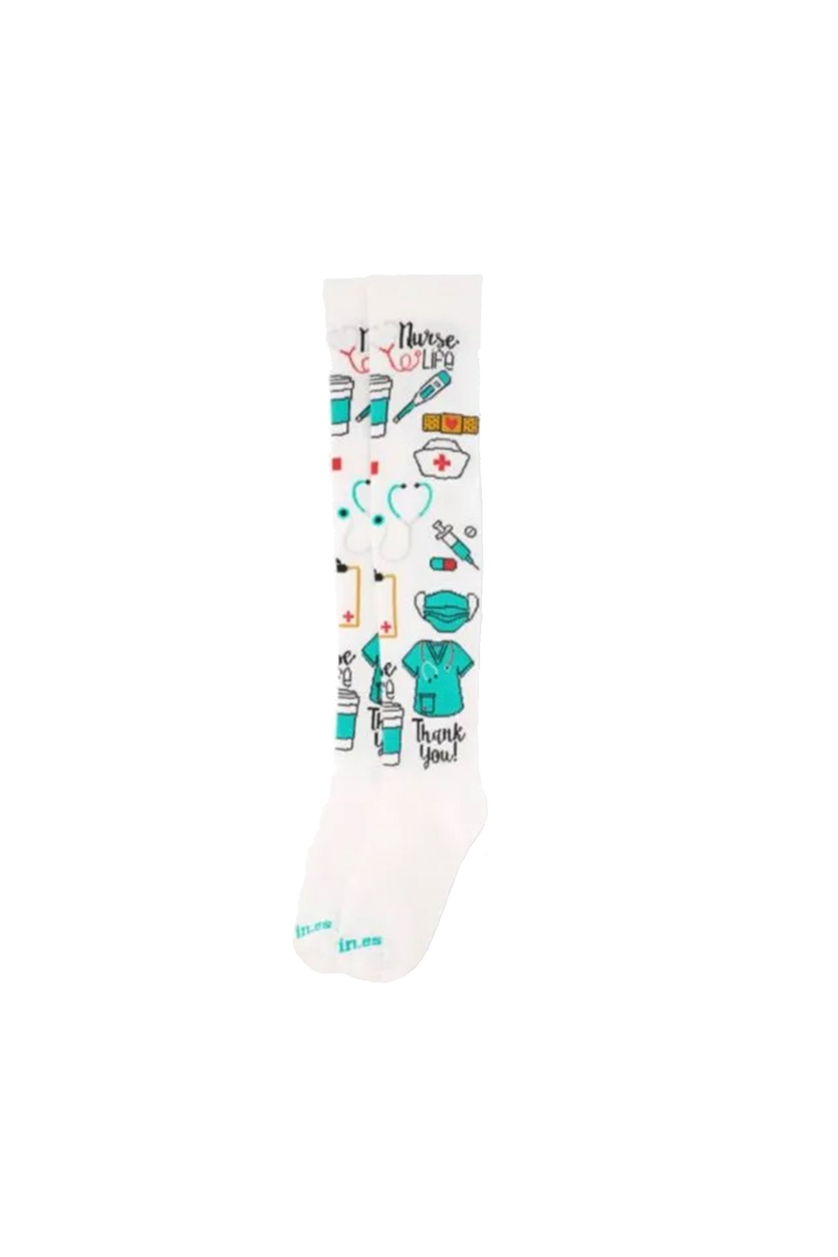 Printed Compression Socks - Nurse Life-4