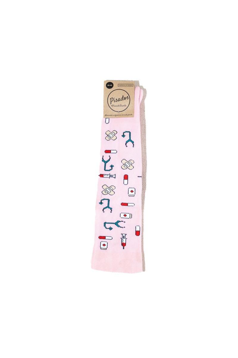 Calcetines compresivos estampados - Pink Healthy Tools-zoom-