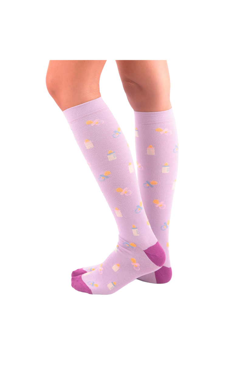 Printed Compression Socks - Maternity-zoom-