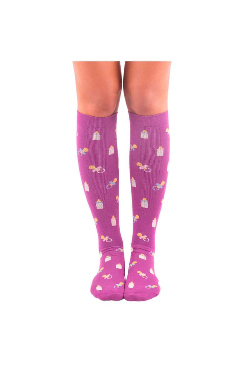 Printed Compression Socks - Maternity-zoom-