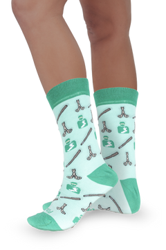 Calcetines con estampado de Sin anestesia en vista lateral