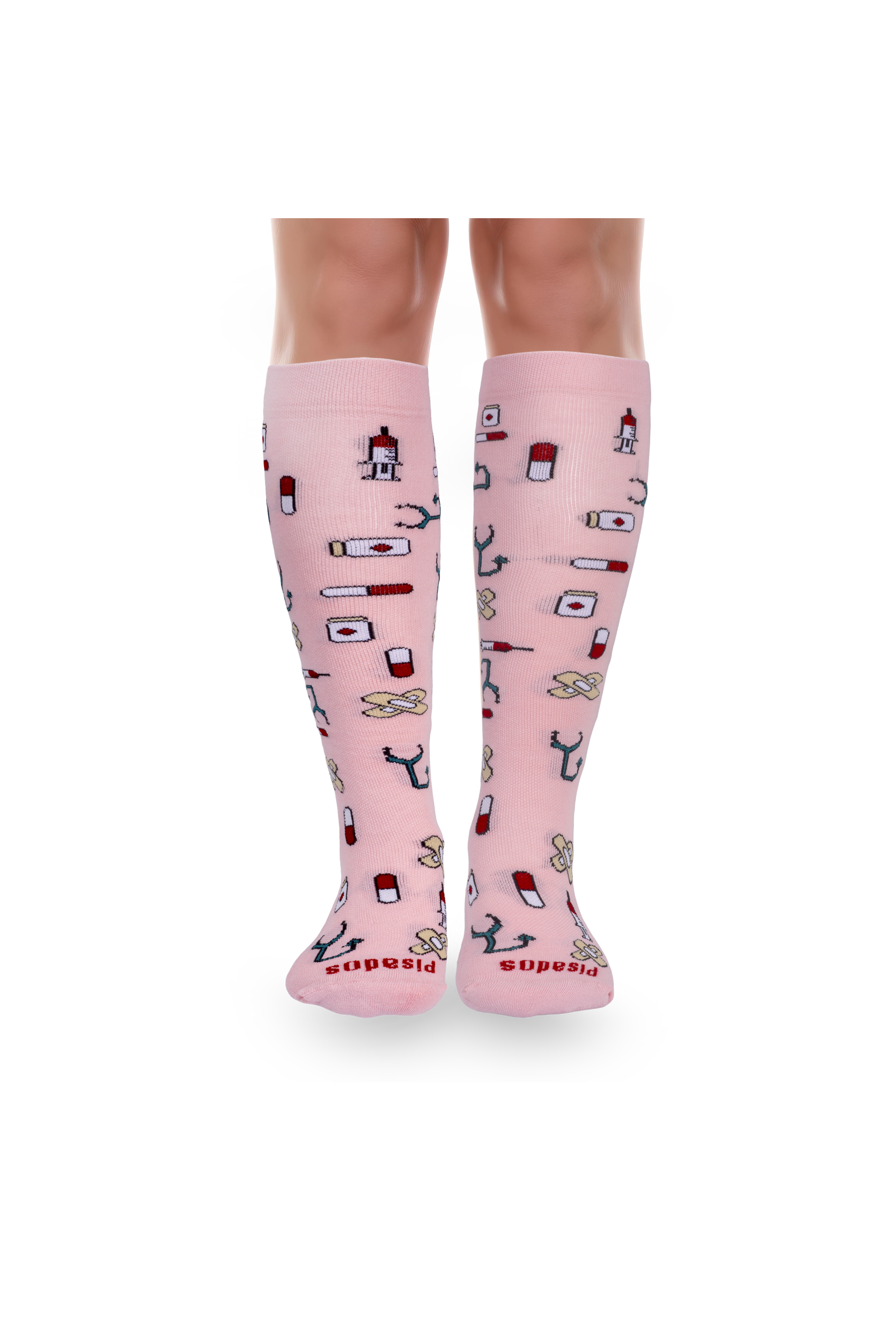 Calcetines compresivos estampados - Pink Healthy Tools-zoom-2