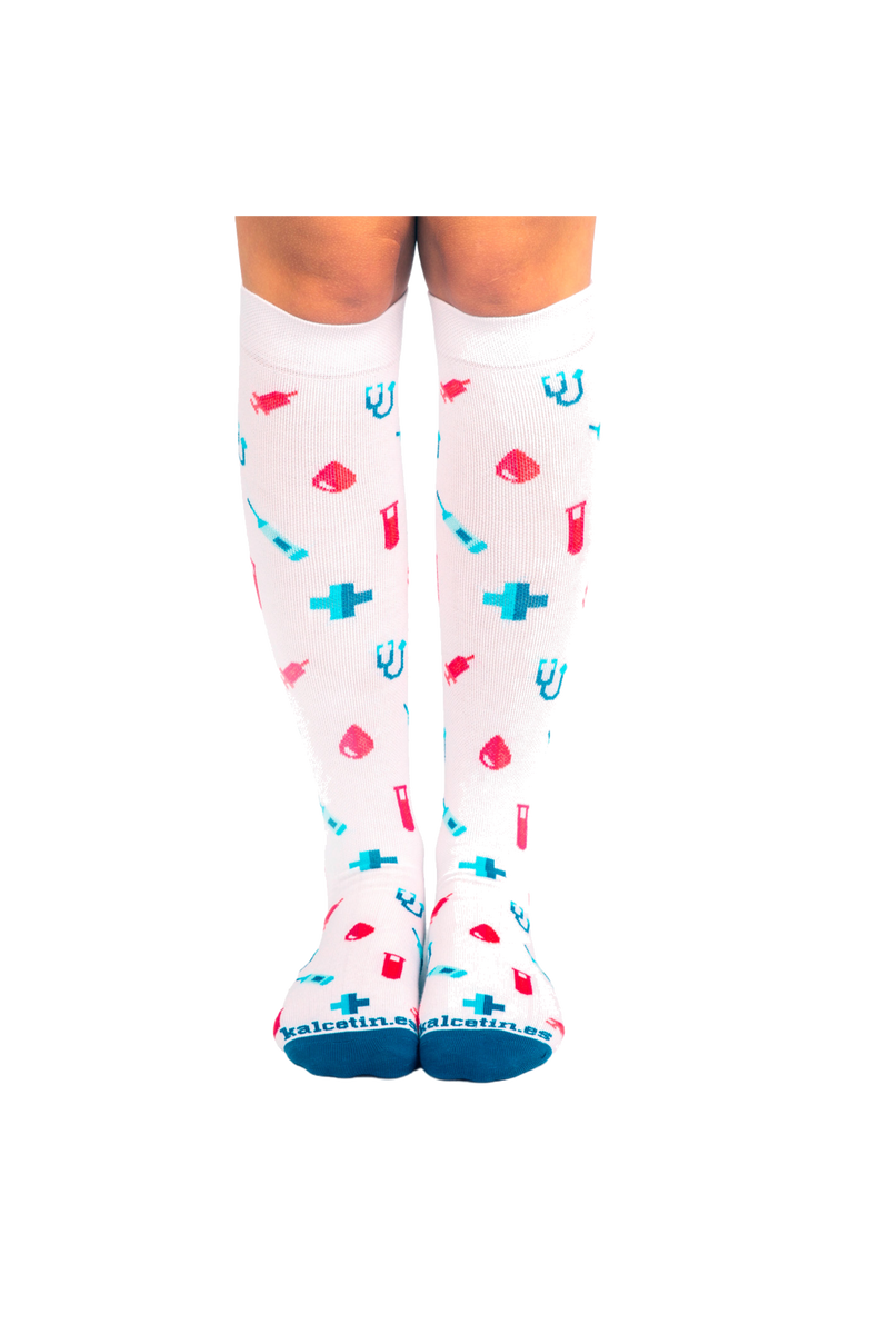 Printed Compression Socks - Hospital-zoom-