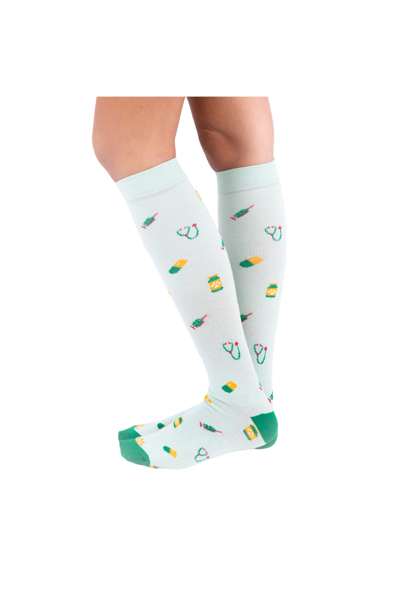 Compression Socks with Footprint Print-zoom-