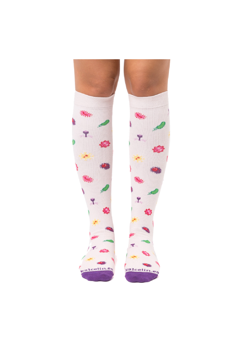Printed Compression Socks - Bacteria-zoom-