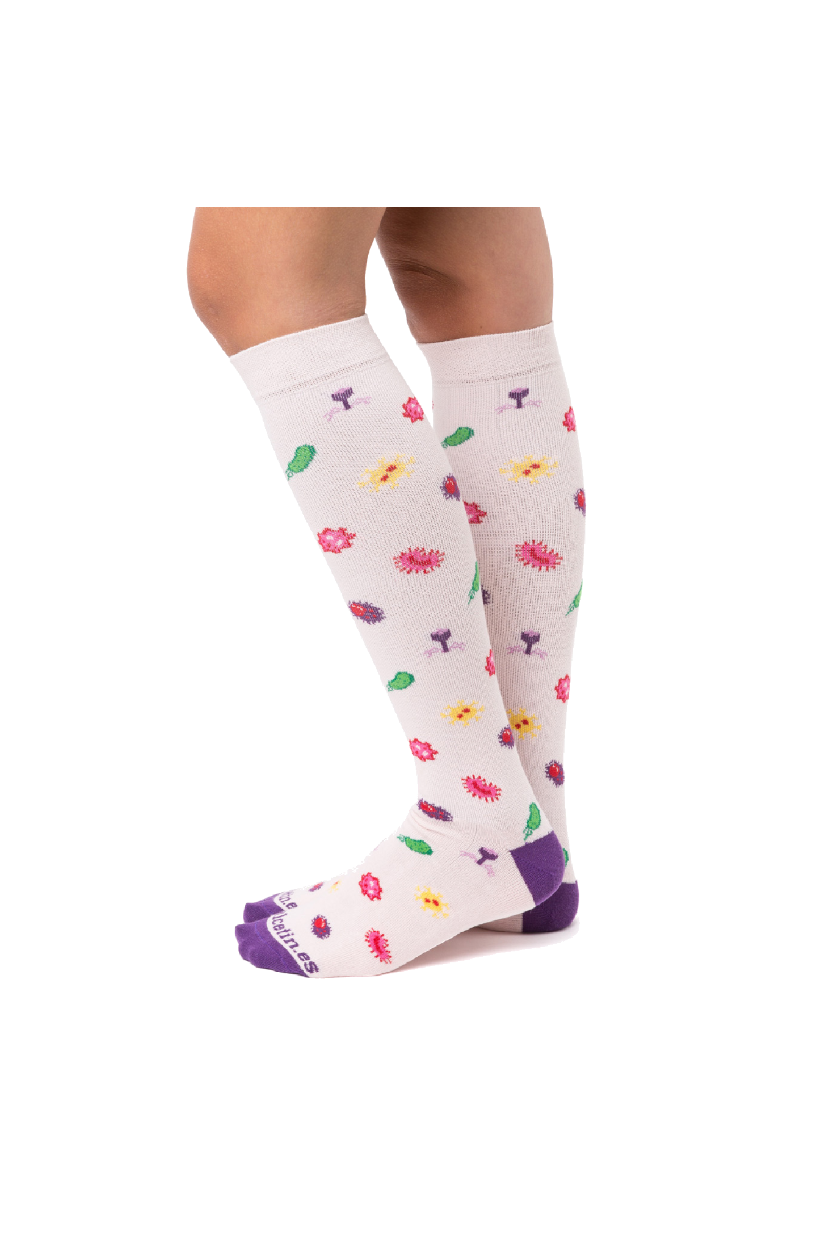 Printed Compression Socks - Bacteria-1