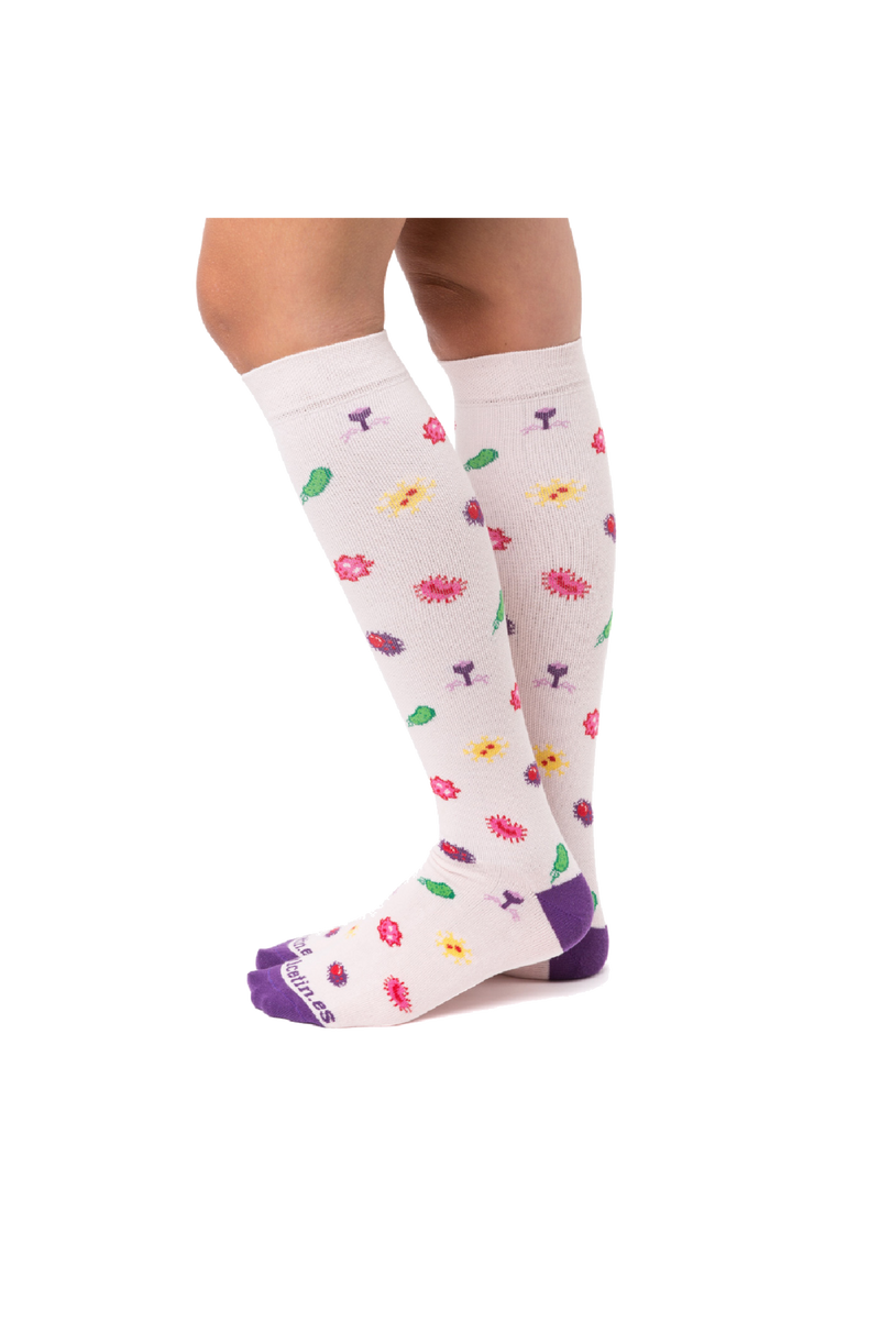 Printed Compression Socks - Bacteria-zoom-