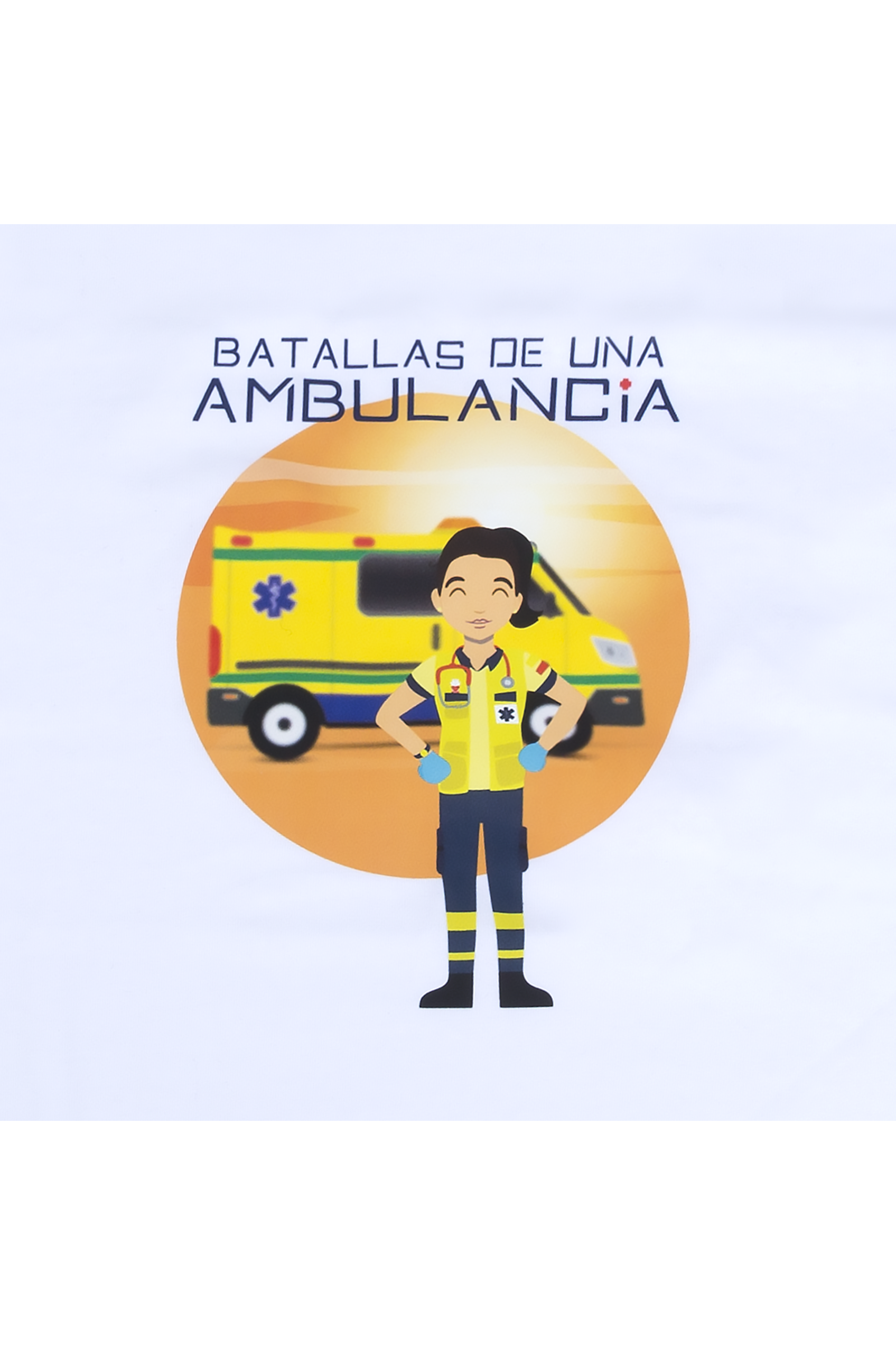 T-shirt branco mulher - Batalhas de uma ambulância-zoom-4