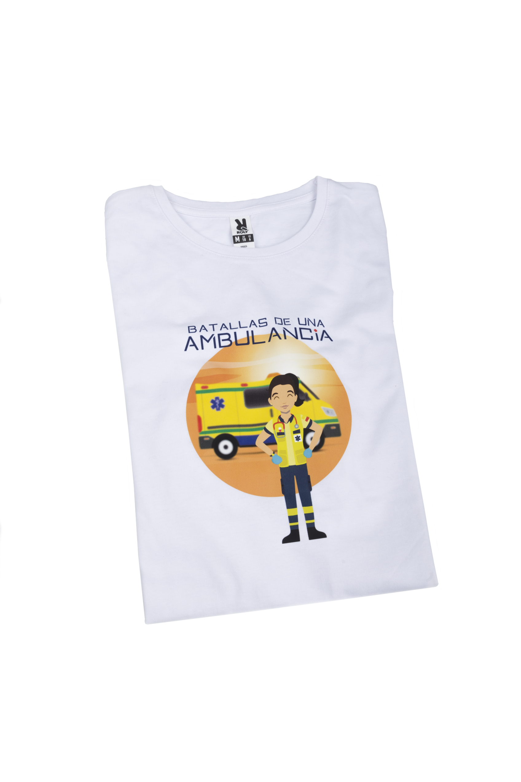 T-shirt branco mulher - Batalhas de uma ambulância-zoom-5