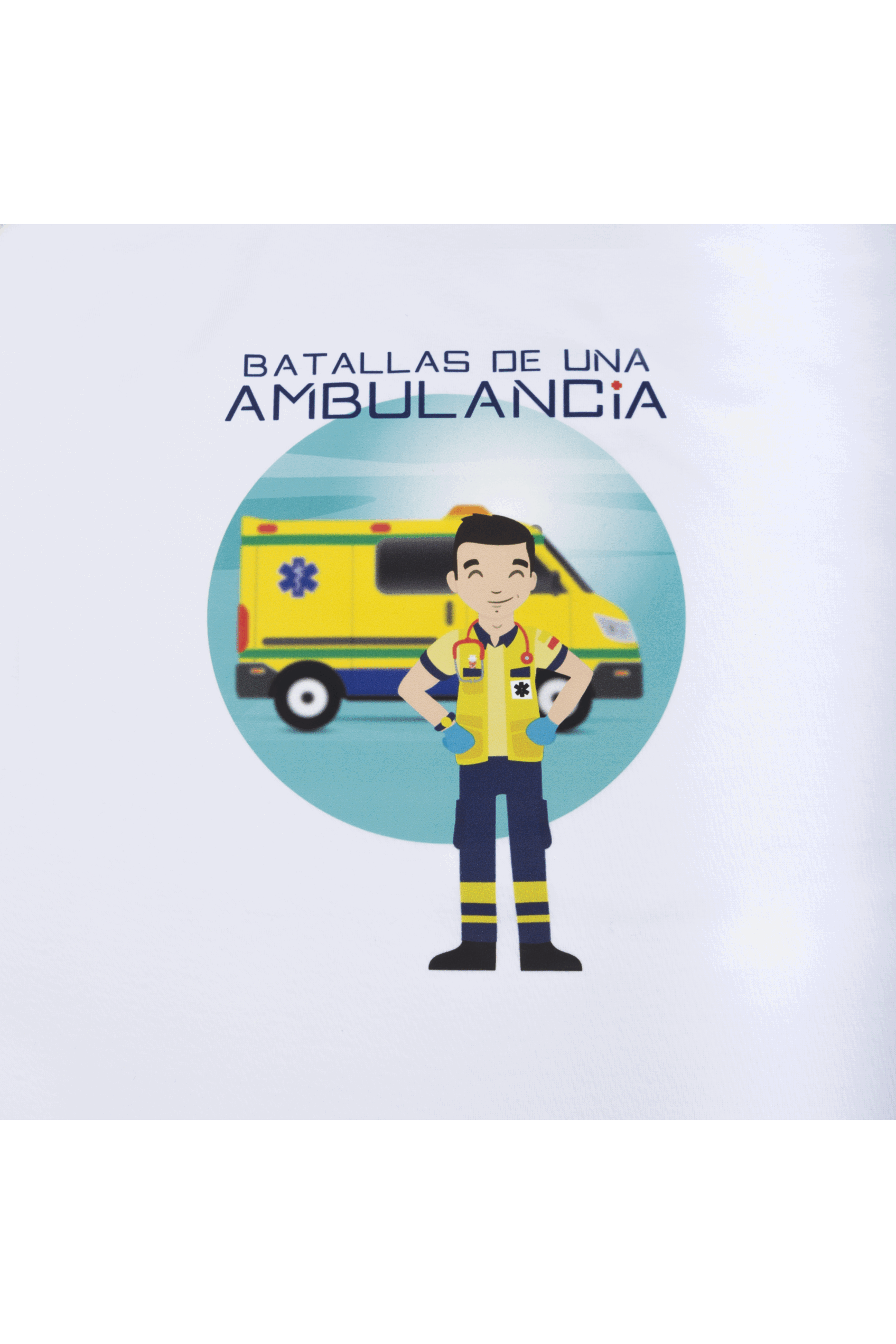T-shirt Branca Homem – Batalhas de uma Ambulância-zoom-4