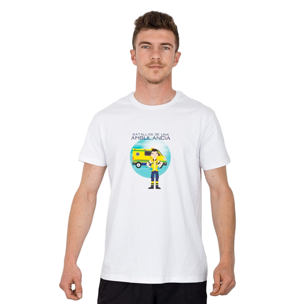 Men's White T-Shirt – Battles of an Ambulance-zoom-1