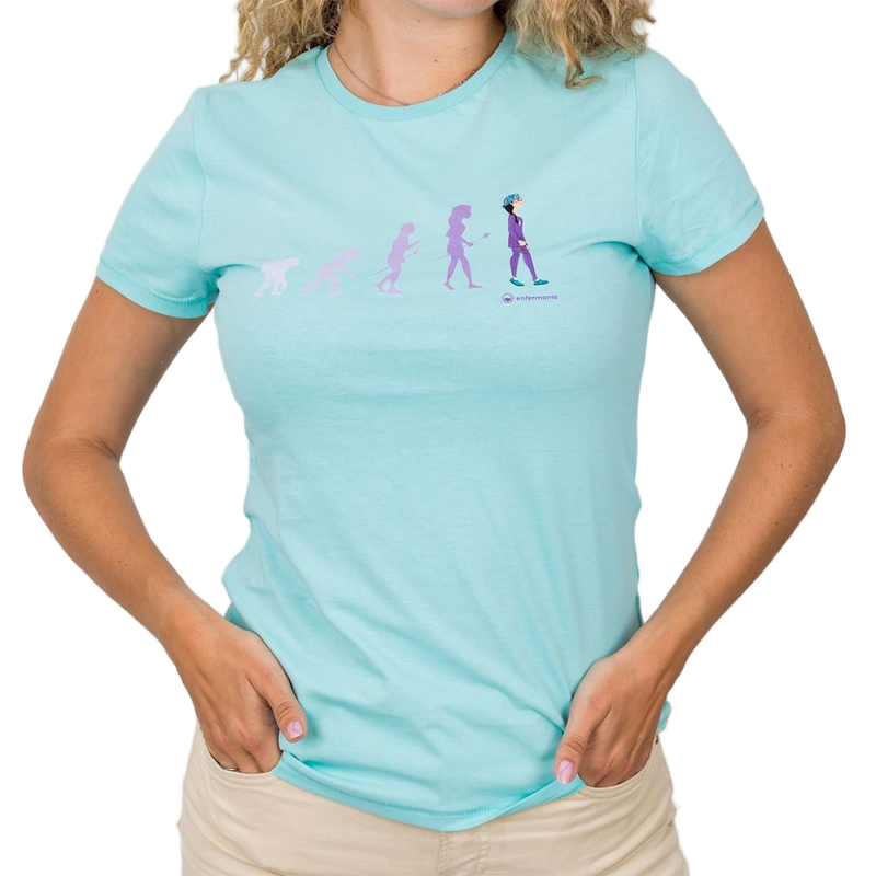 Eco Women's Aqua T-Shirt - Printed-zoom-
