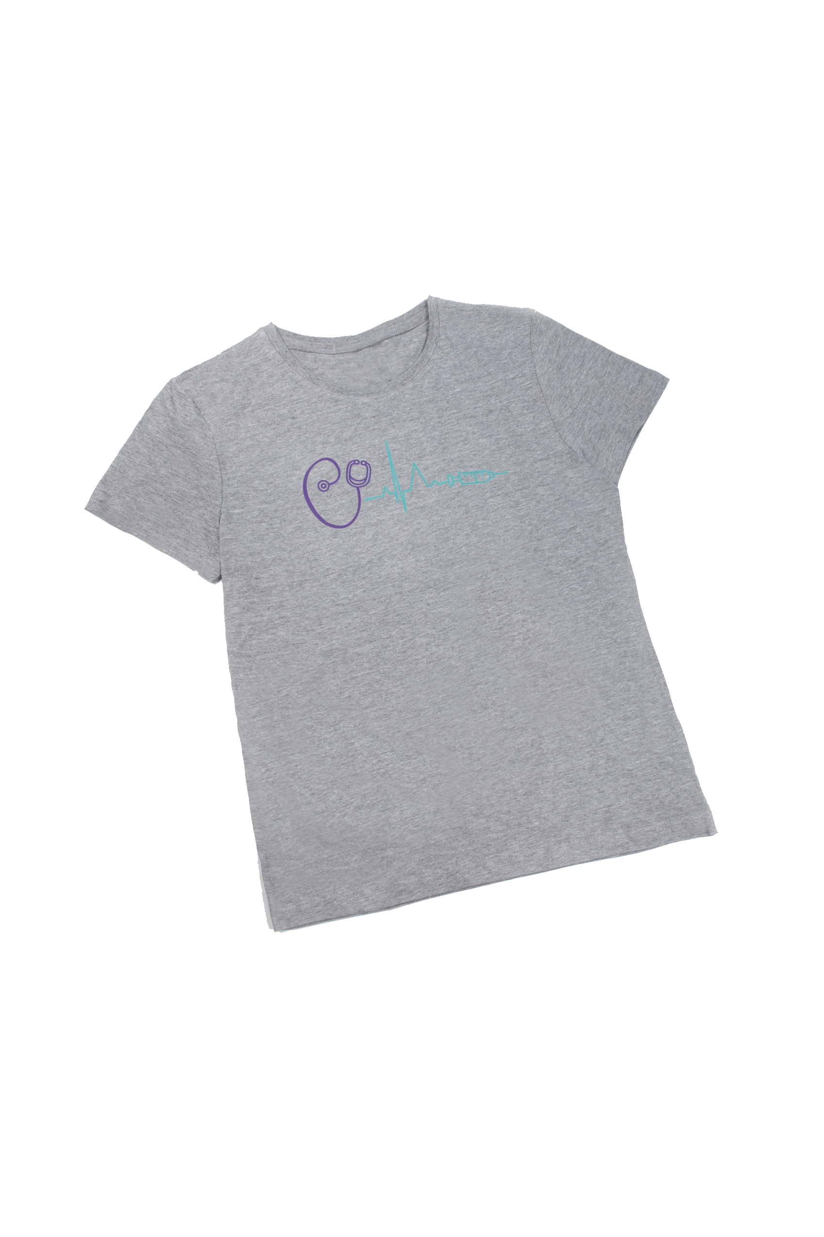 T-shirt cinzenta de mulher - estampada-zoom-6