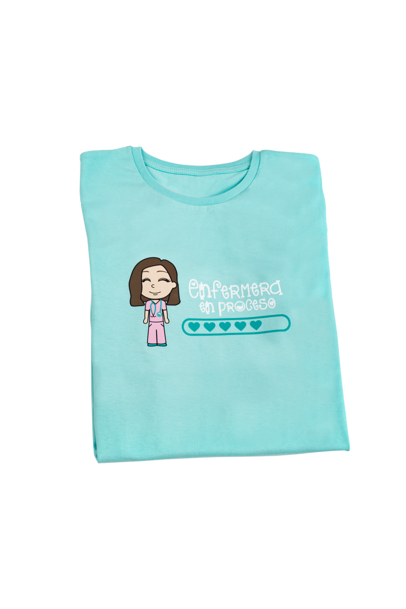 T-shirt Eco senhora Aqua - estampada-zoom-