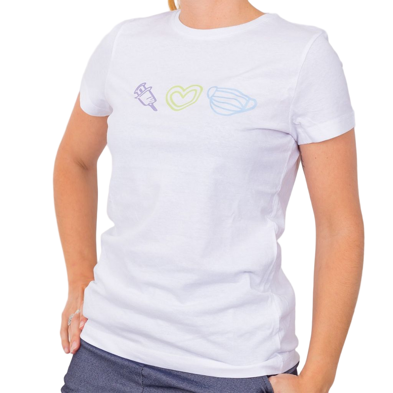 Women's White Printed T-Shirt-zoom-