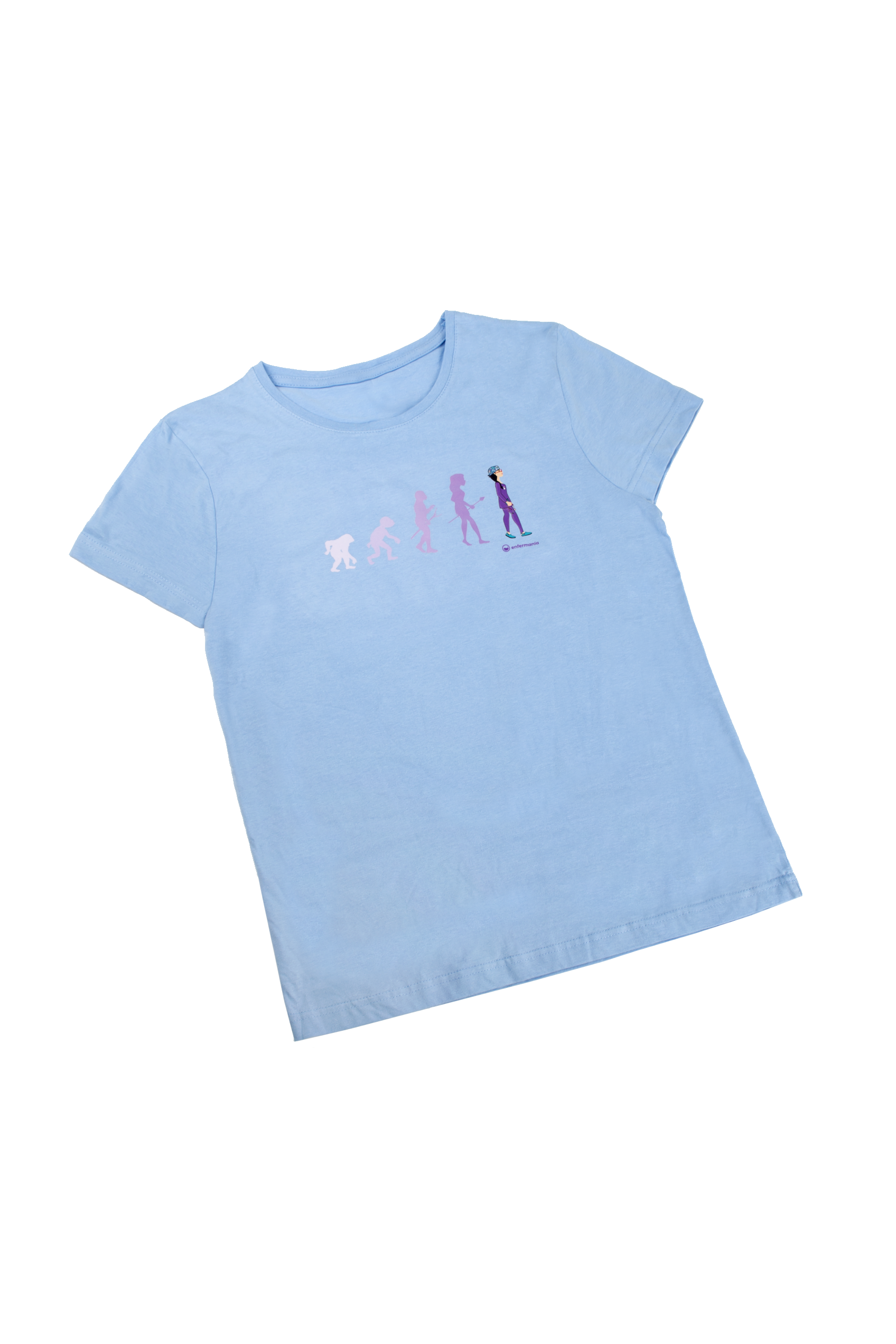 T-shirt azul-claro mulher - estampada-2