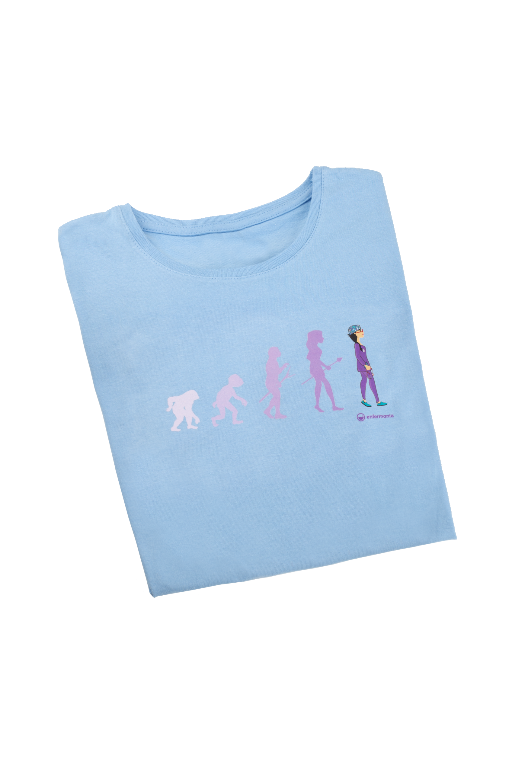 T-shirt azul-claro mulher - estampada-4