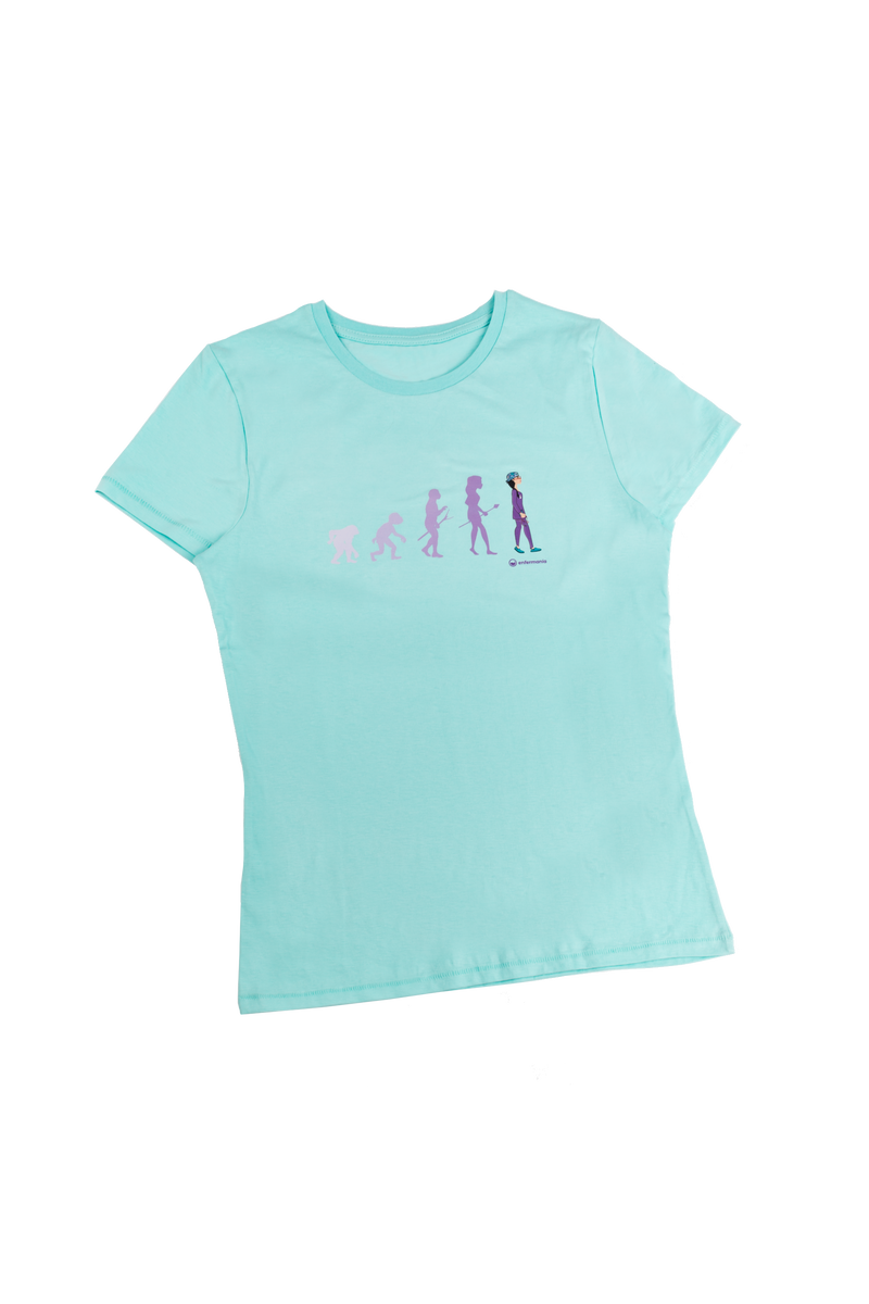 T-shirt Eco senhora Aqua - estampada-zoom-