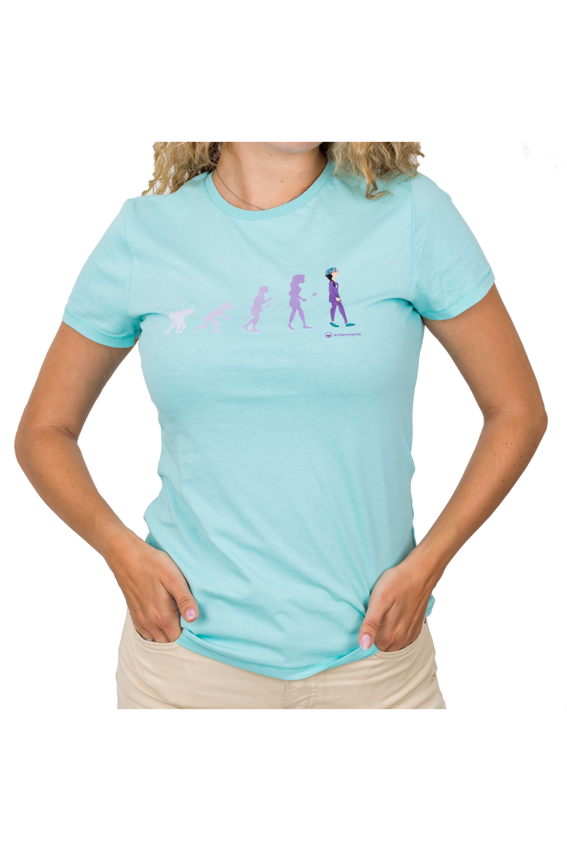 T-shirt Eco senhora Aqua - estampada-zoom-