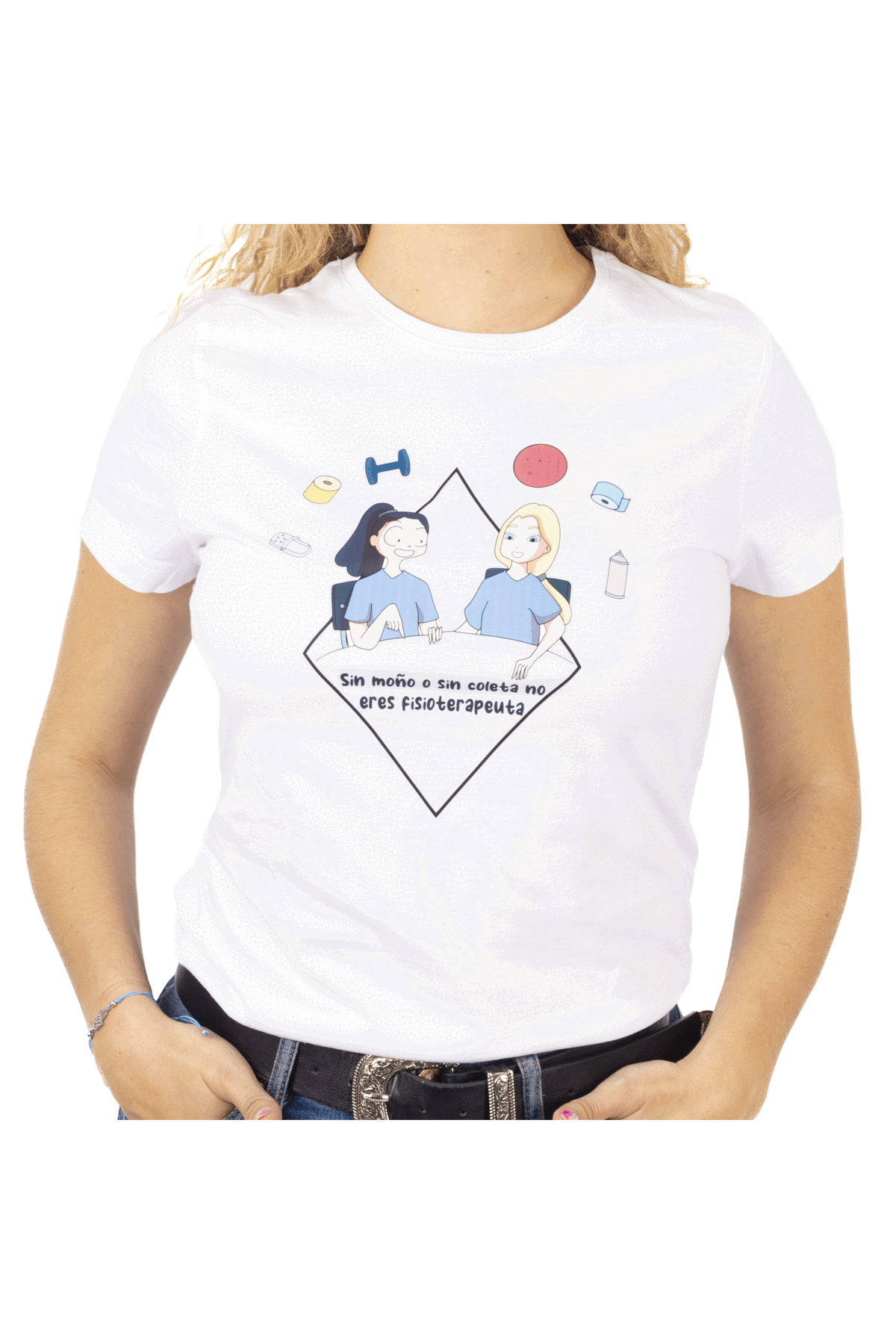 T-shirt branca mulher - És fisioterapeuta