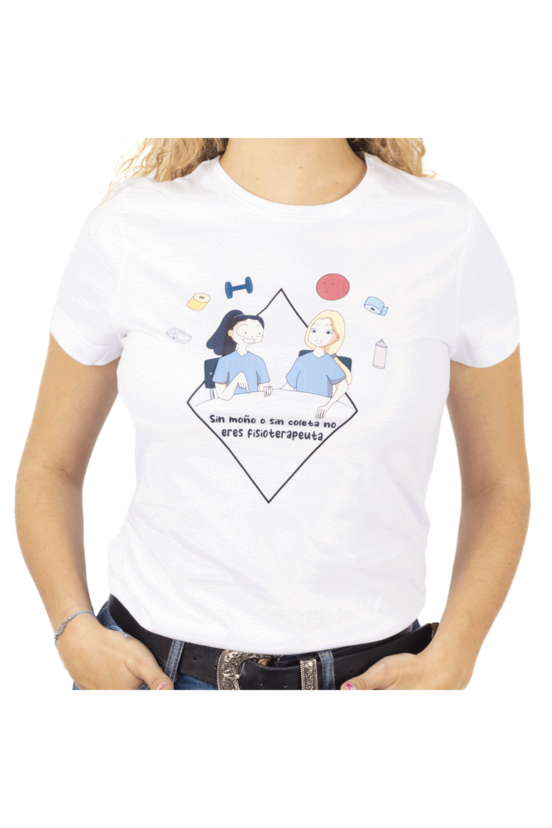 T-shirt branca mulher - És fisioterapeuta-zoom-