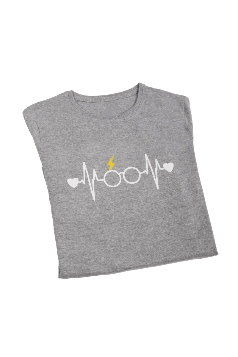 T-shirt cinzenta de mulher - estampada-zoom-