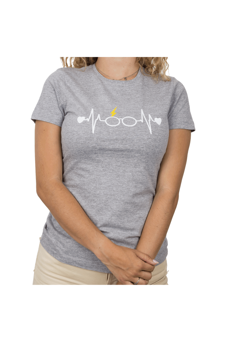 T-shirt cinzenta de mulher - estampada-zoom-