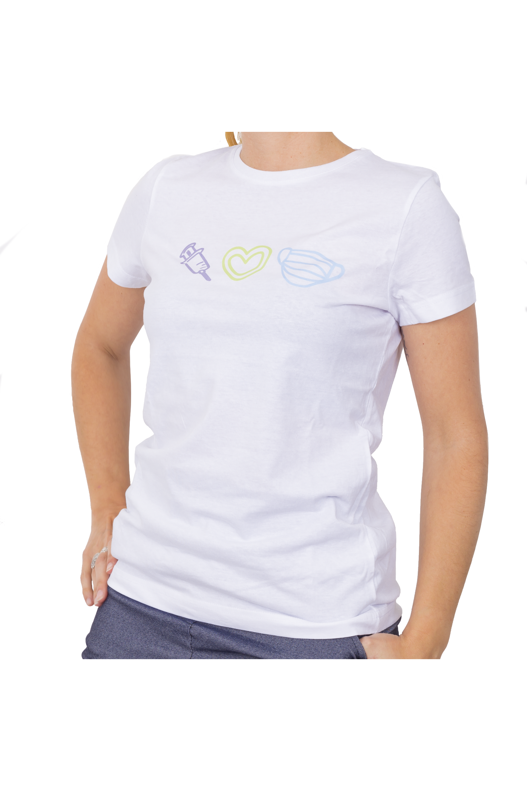 T-shirt Estampada Branca para Mulher
