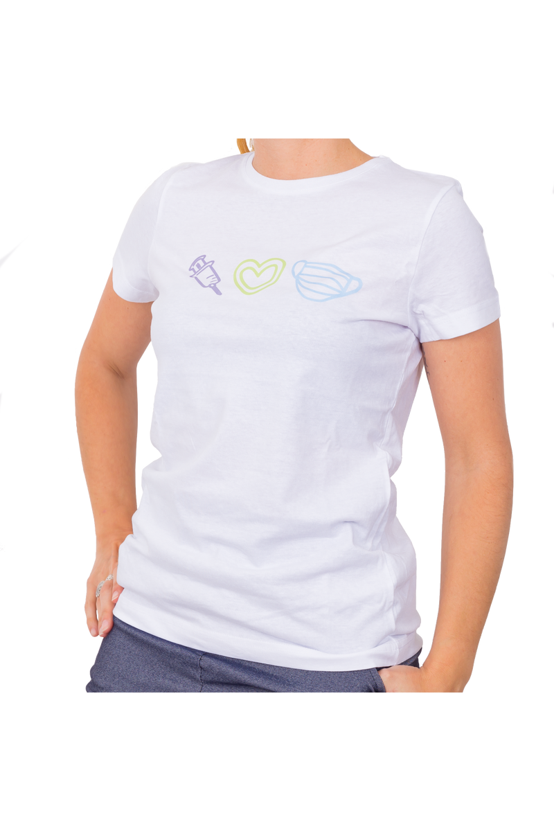T-shirt Estampada Branca para Mulher-zoom-