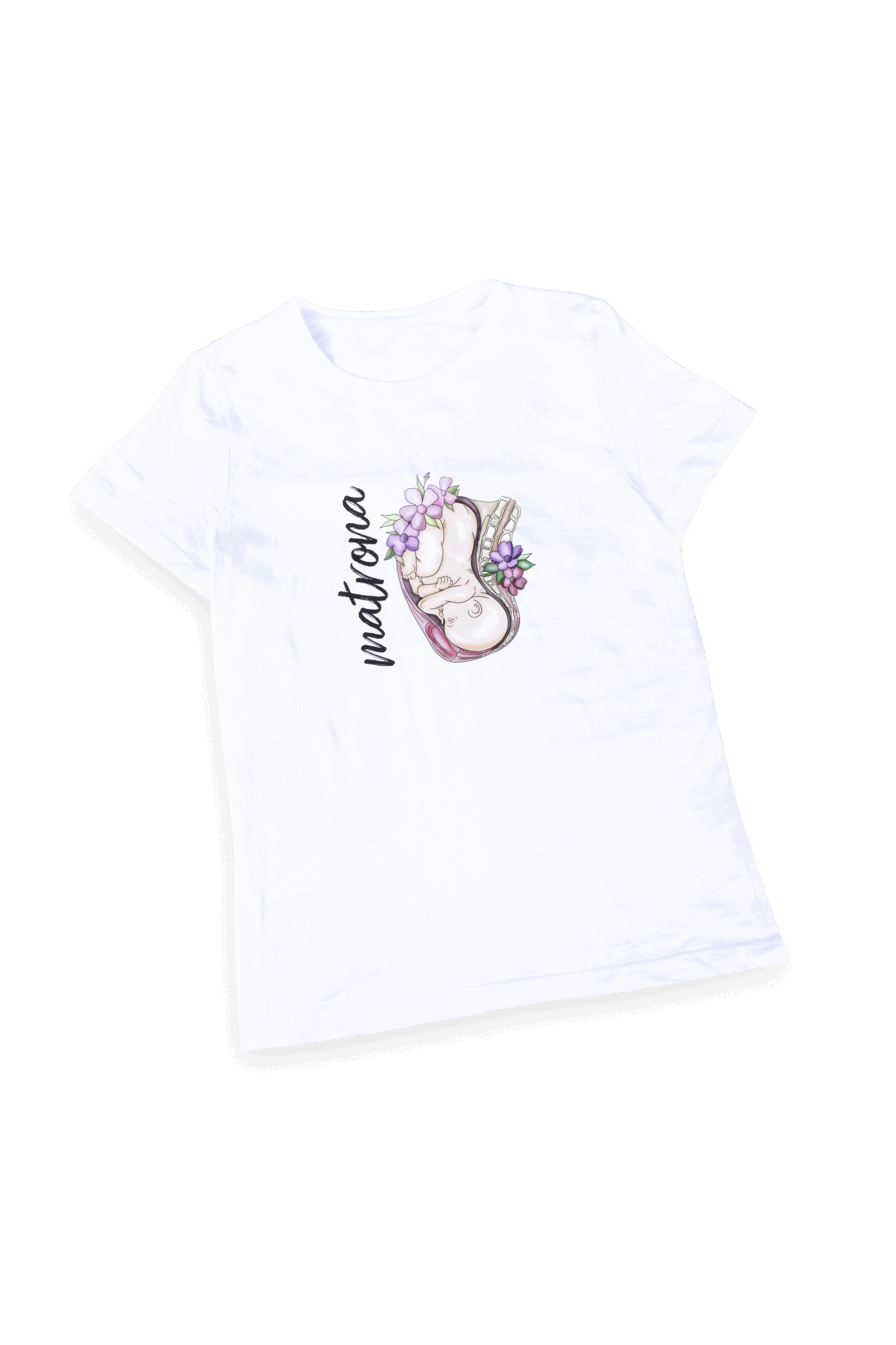 Women's white t-shirt - Matrona Vida @elartedecuidar-2
