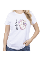 Women's white t-shirt - Matrona Vida @elartedecuidar
