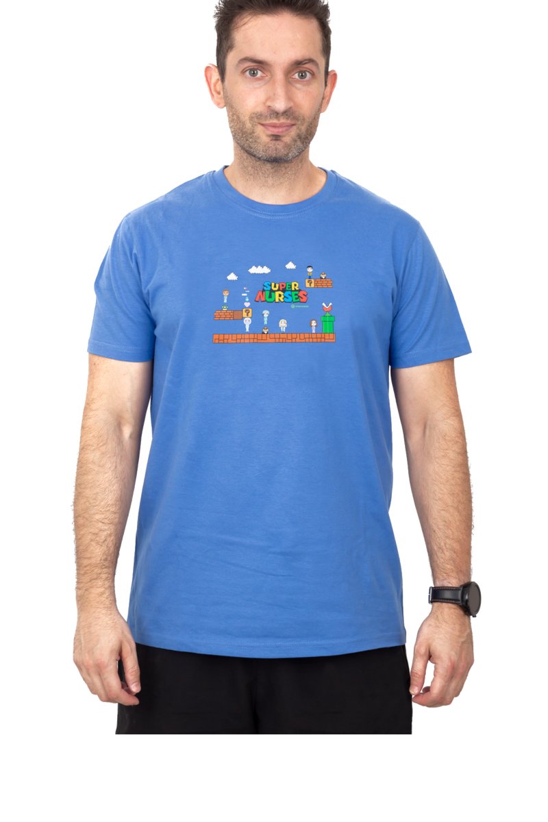 T-shirt Estampada Azul Clássico para Homem-zoom-