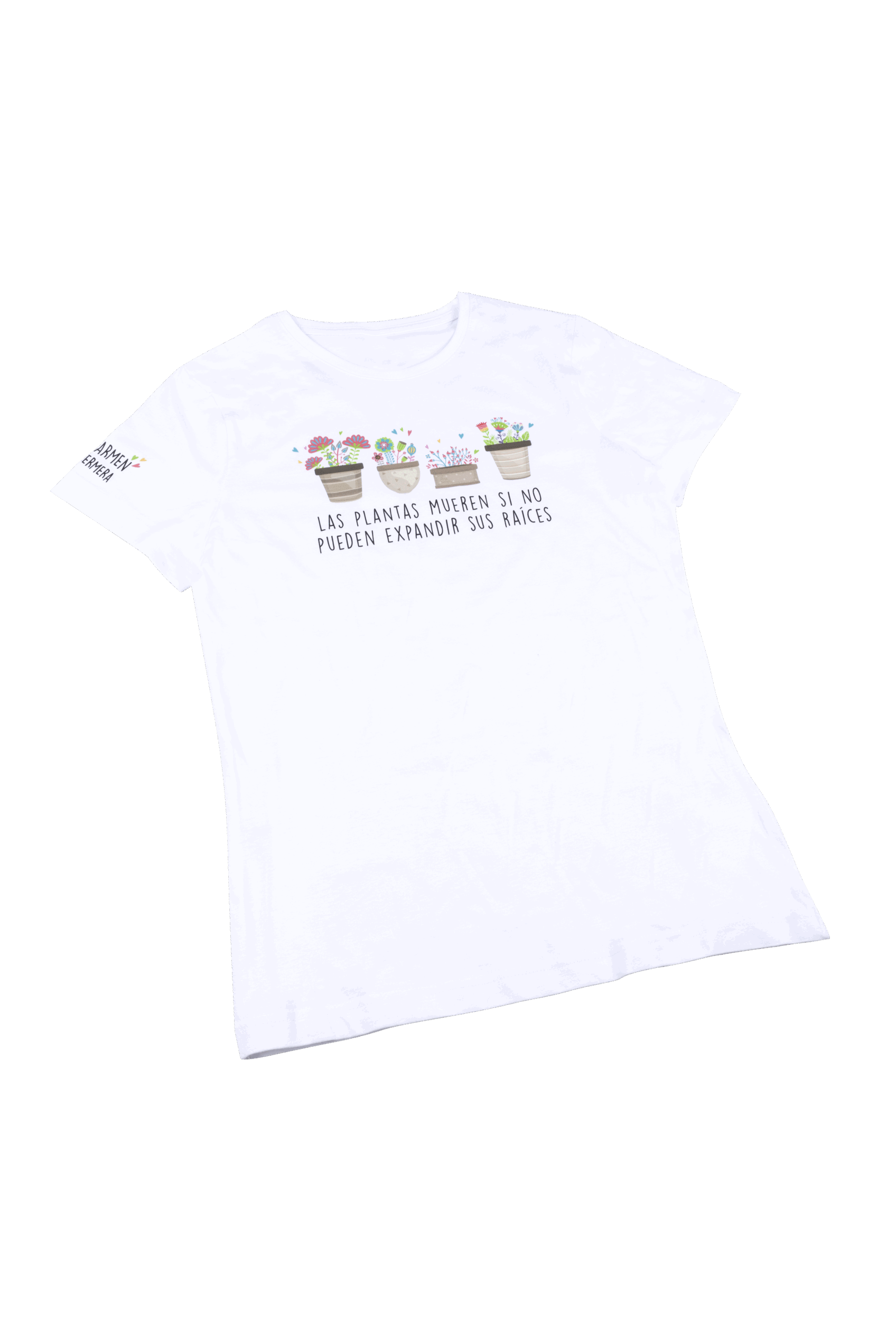 Camiseta blanca mujer - Plantas