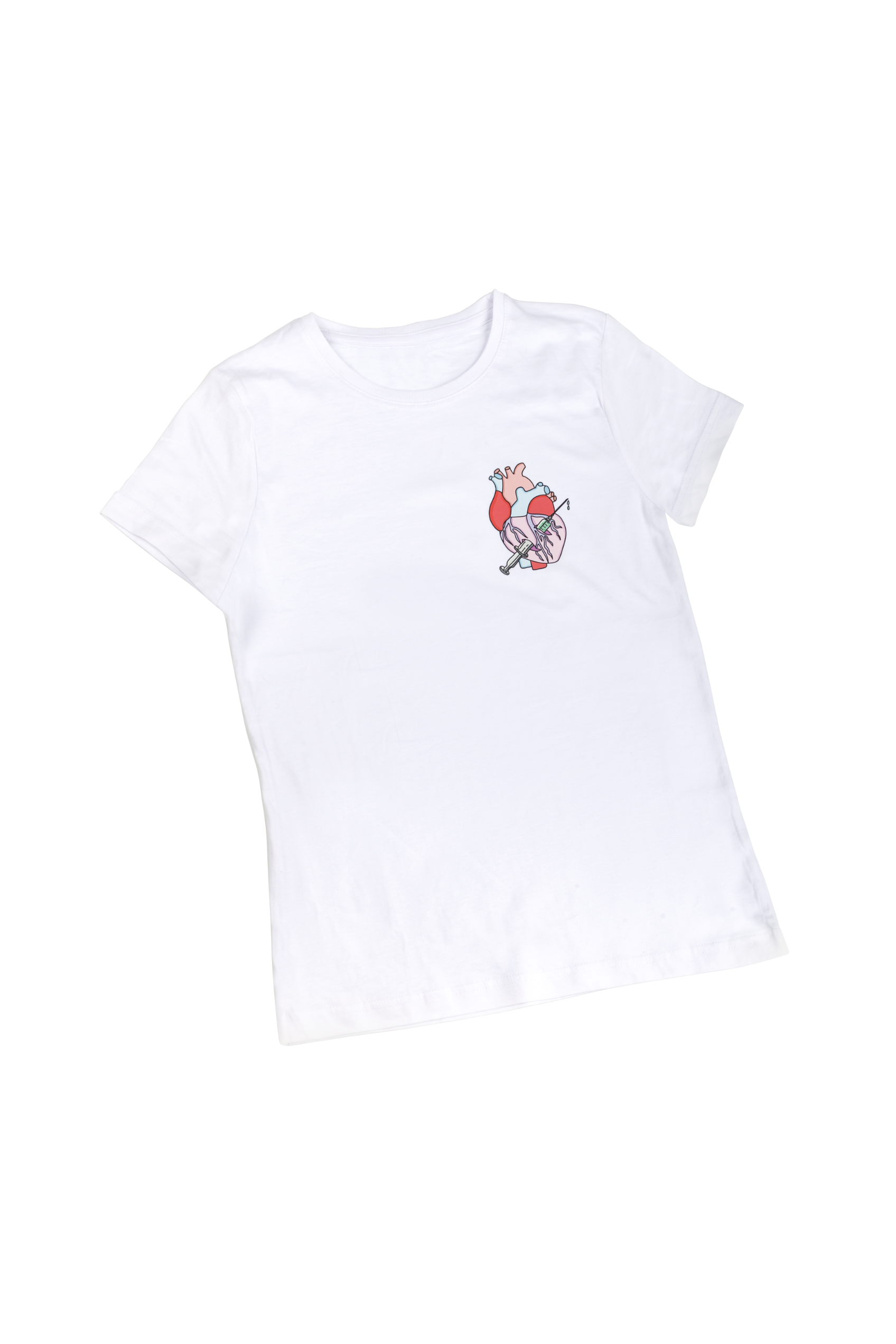 T-shirt branca mulher - Rebelheart @anni.ghtingale