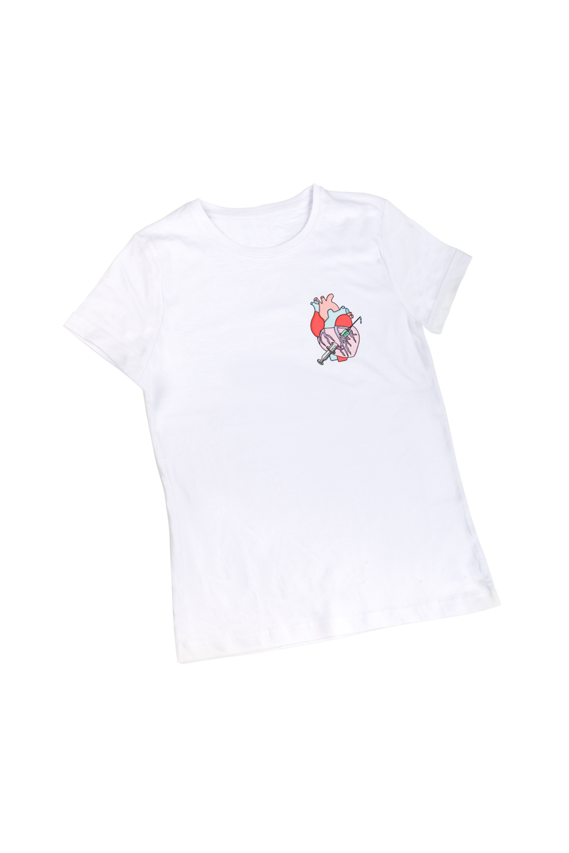 T-shirt branca mulher - Rebelheart @anni.ghtingale-zoom-