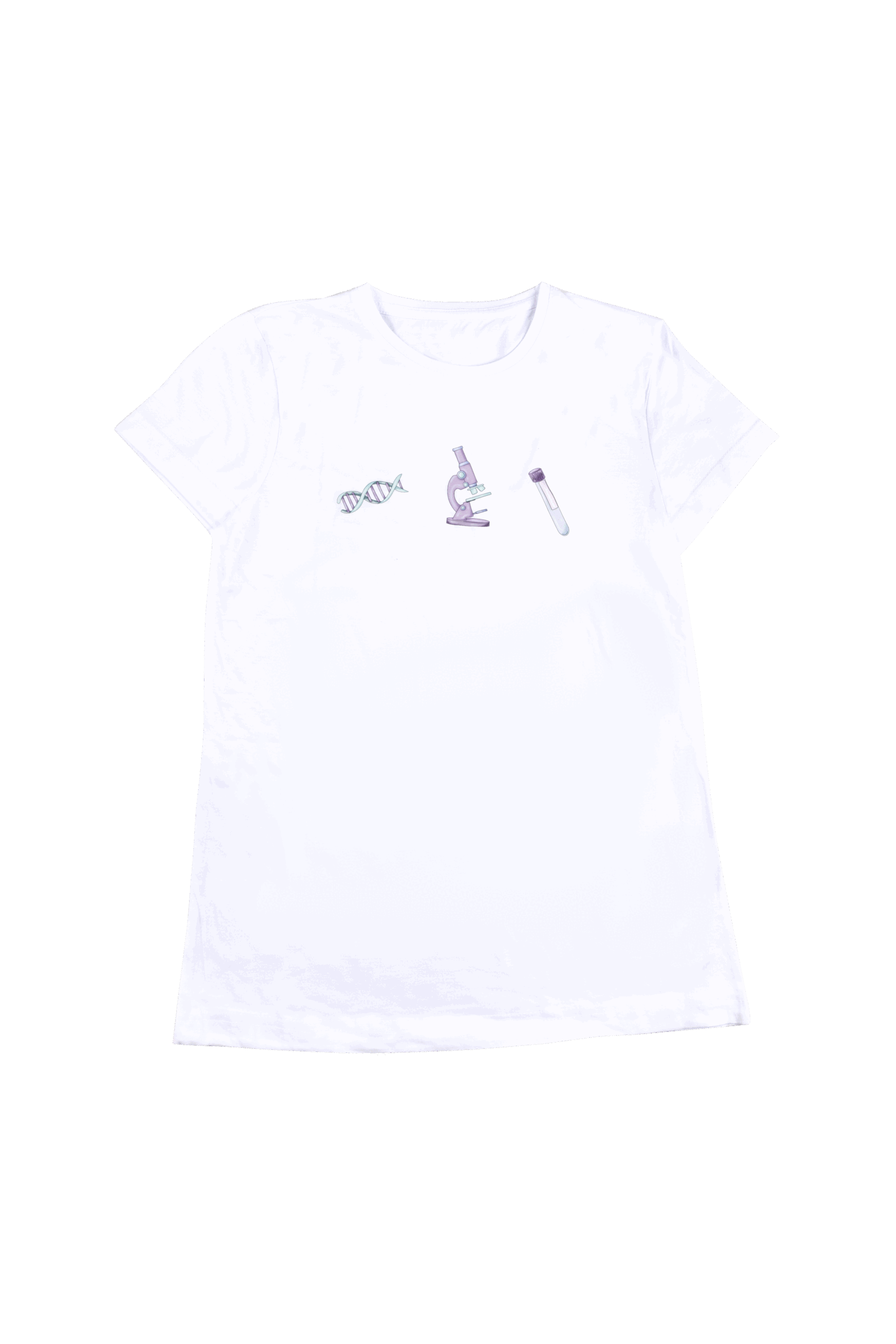 Camiseta blanca estampada mujer - Técnico de laboratorio @elartedecuidar_-3