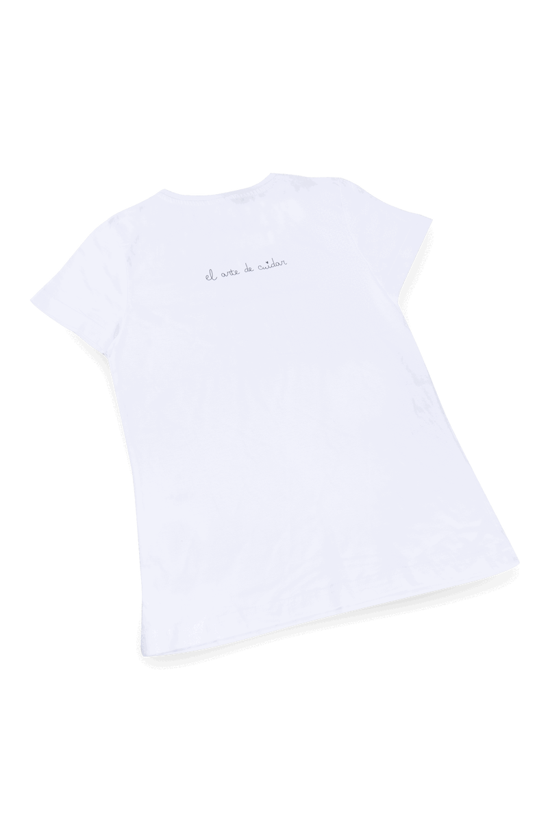 Women's white t-shirt - band-aid @elartedecuidar_-zoom-