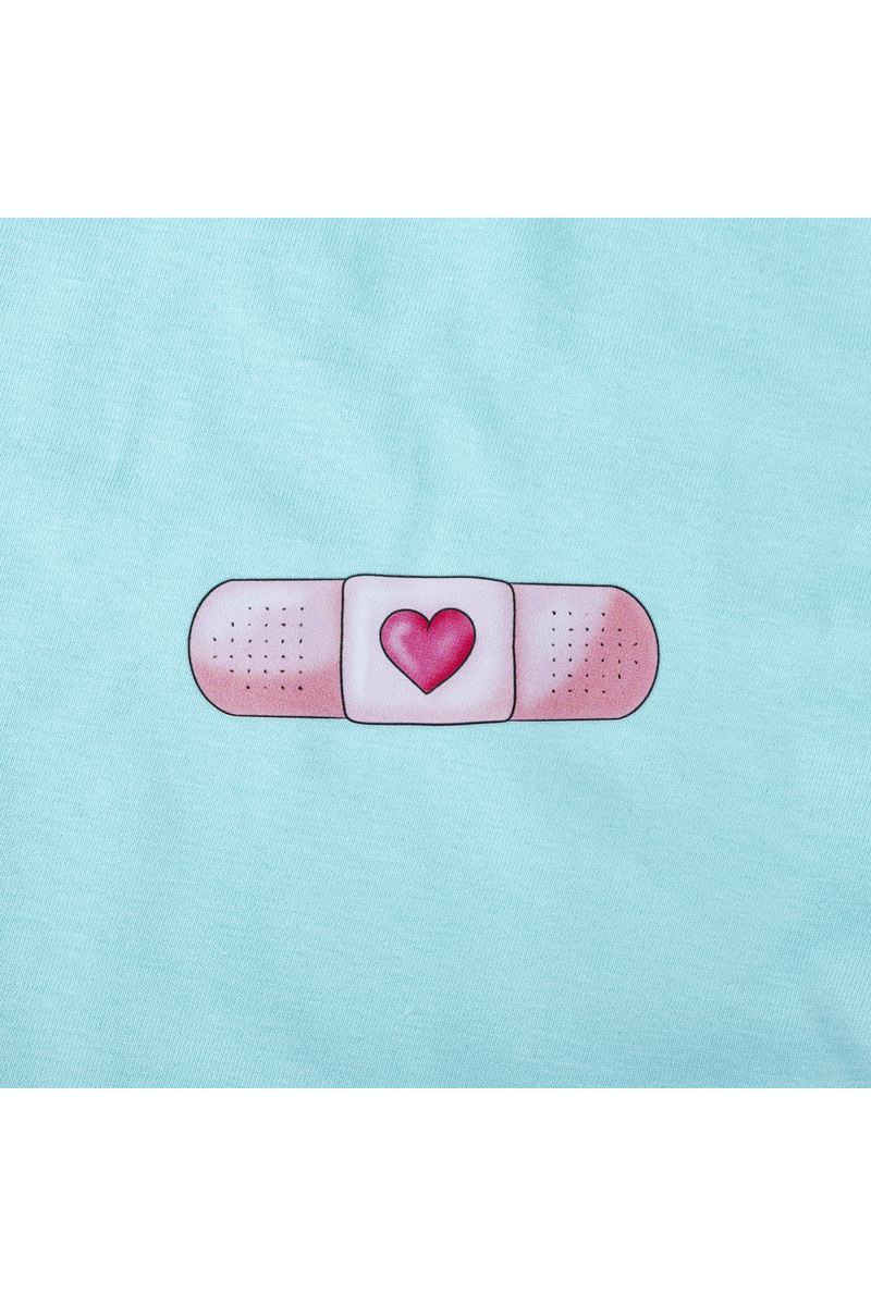Eco Women's Aqua T-Shirt - Band-Aid @elartedecuidar_-zoom-